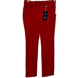 Charter Club Lexington Straight Ravishing Red Pants